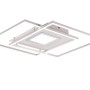 Moderne, weiße LED-Deckenleuchte Via von Trio, 50x50 cm, für Wohn- und Schlafzimmer.