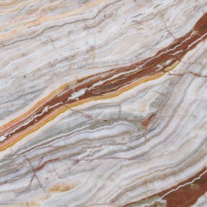 Digitaldruck Fototapete „Factory V Marmor“ in Braun-Grau mit Marmorierung.