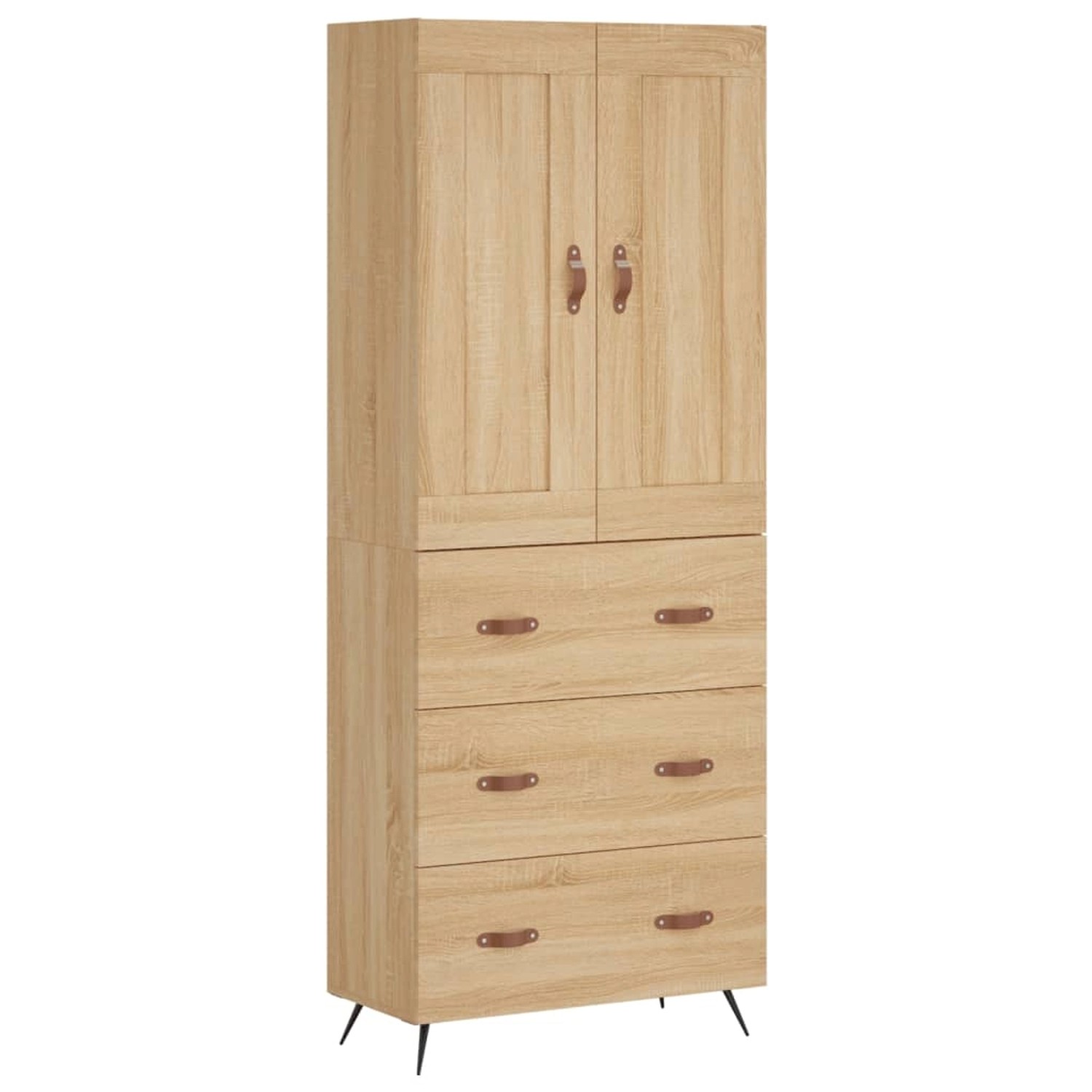 vidaXL Highboard Sonoma-Eiche 69,5x34x180 cm Holzwerkstoff 3199724 günstig online kaufen