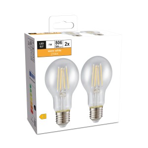 LED-Leuchtmittel E27 Glühlampenform 7 W 2er Set 806 lm 10,8 x 6 cm (H x Ø)