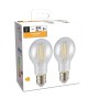 2er Set E27 LED-Glühbirnen, 7W, 806lm, warmweiß, in Verpackung.
