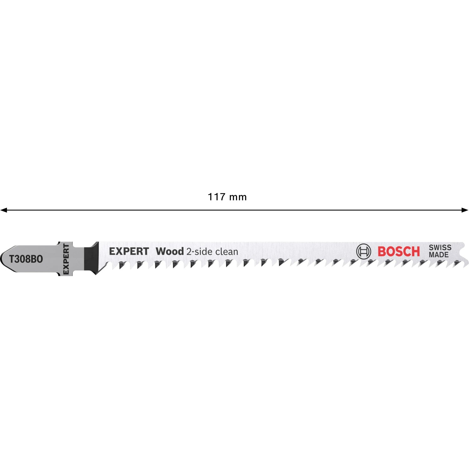 Bosch Expert T308BO Stichsägeblatt für Holz, 3er-Pack, für ausrissfreie Schnitte.