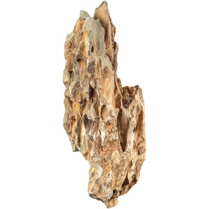 Brauner Sera Aquarienstein Rock Dragon Stone L mit zerfurchter Oberfläche für Aquarien.