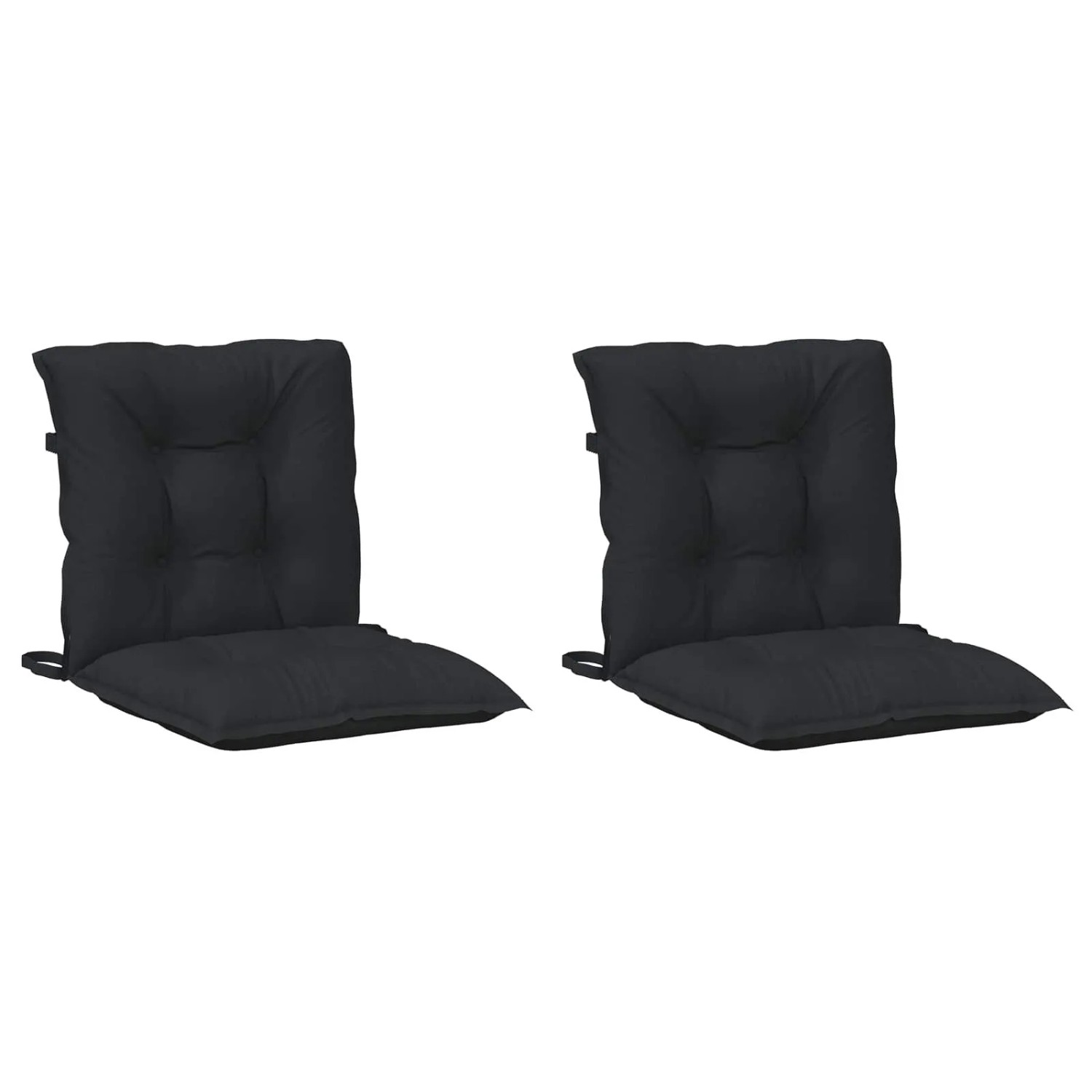vidaXL Niedriglehner Stuhlkissen Set 2 Stk Melange Schwarz 4002400