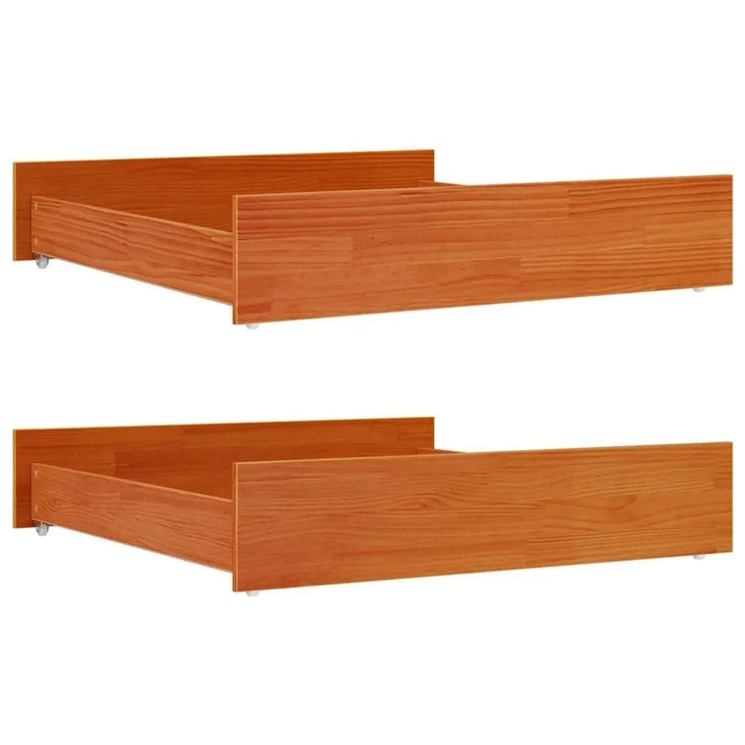 vidaXL Bettschubladen 2 Stk Wachsbraun Massivholz Kiefer 847170