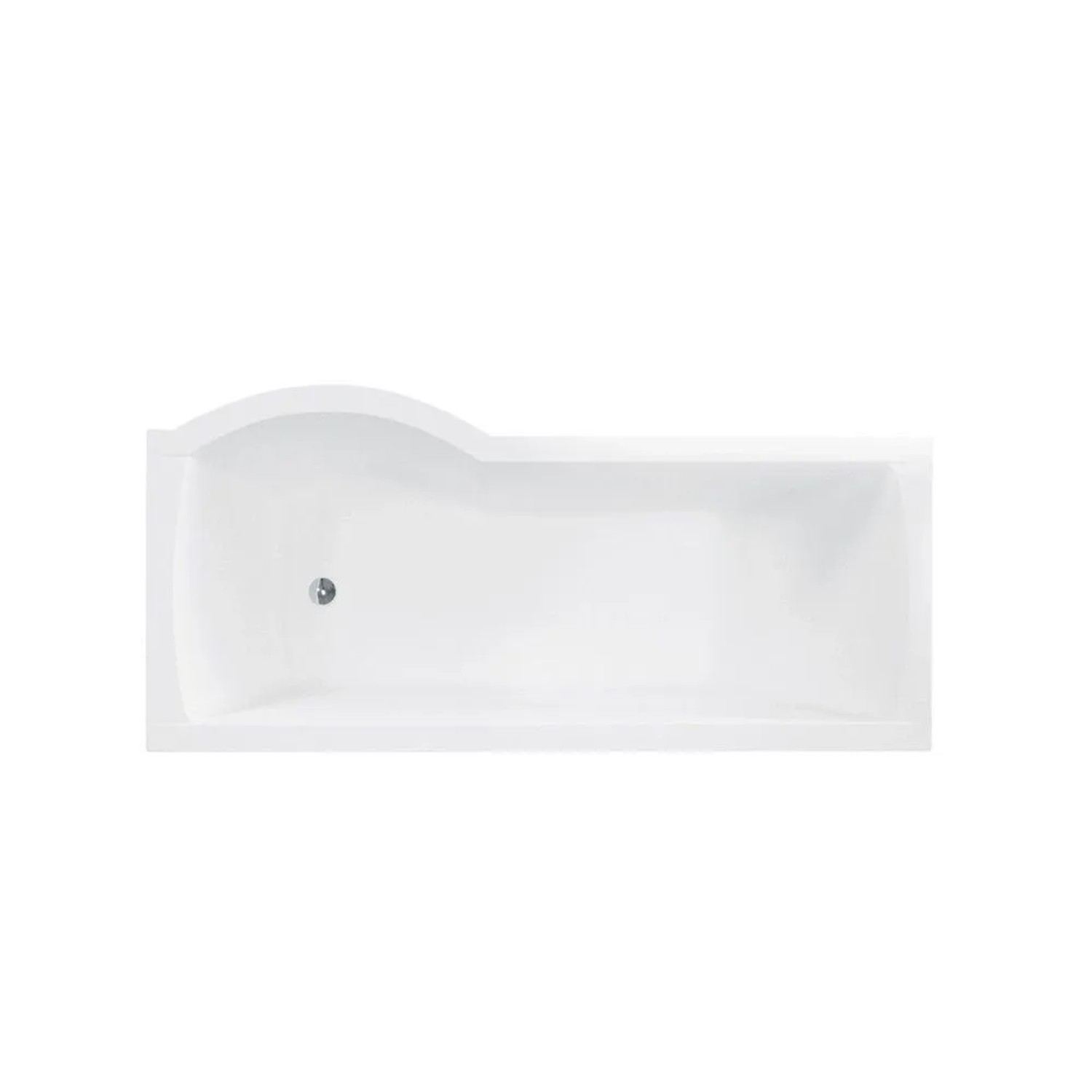 Bad Land Rechteck-Badewanne 160x70 Rechts mit Glasabtrennung inkl. Ablauf & Füße