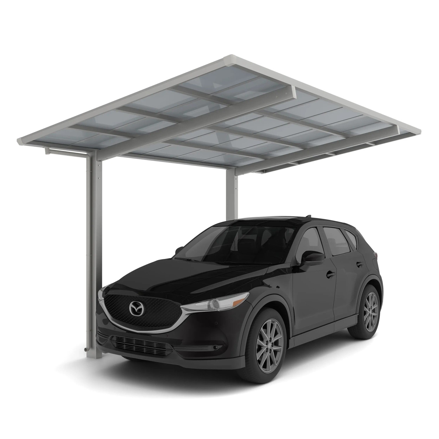 Ximax Alu Einzelcarport Linea Typ 60 Edelstahl-Look 273 x 556 cm Sonderfert günstig online kaufen