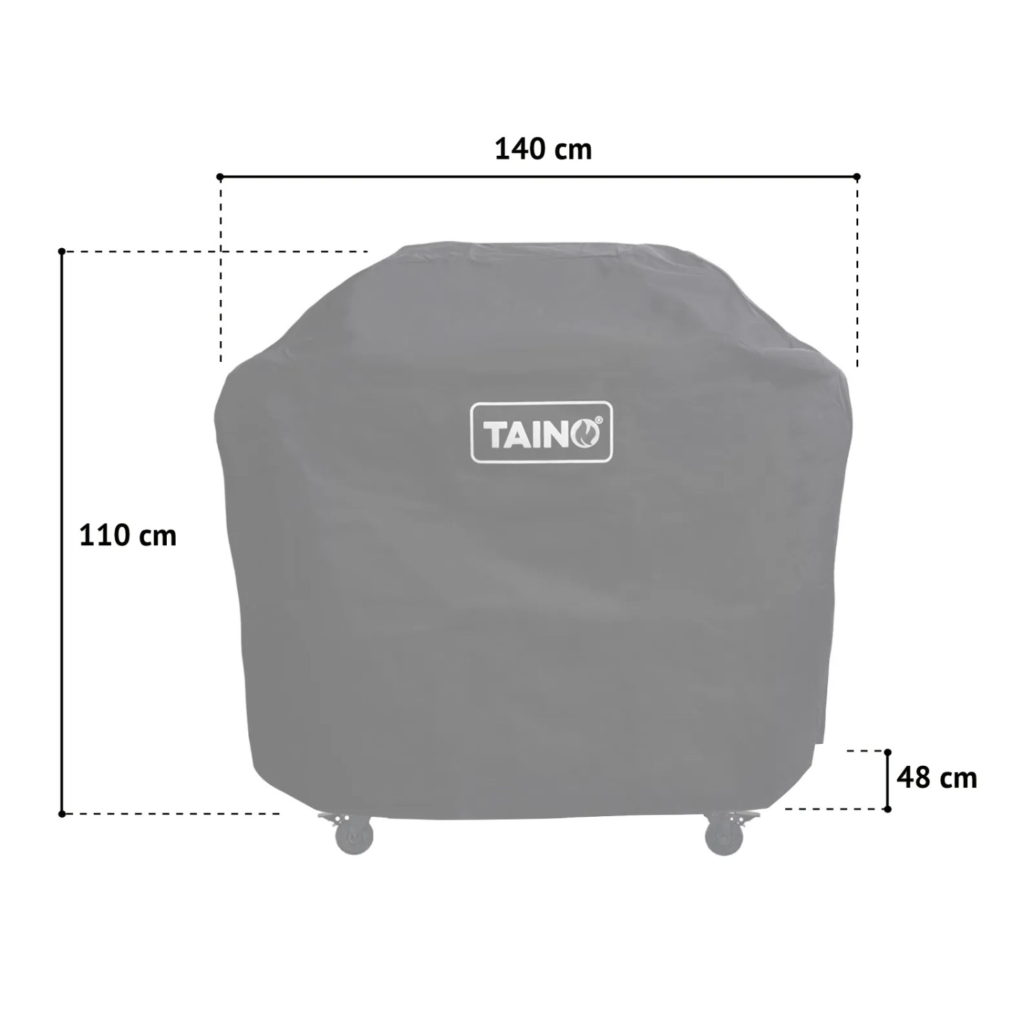 Taino Platinum Yamara Gasgrill 4+2 Set mit Abdeckhaube, Maße 140x55x117cm