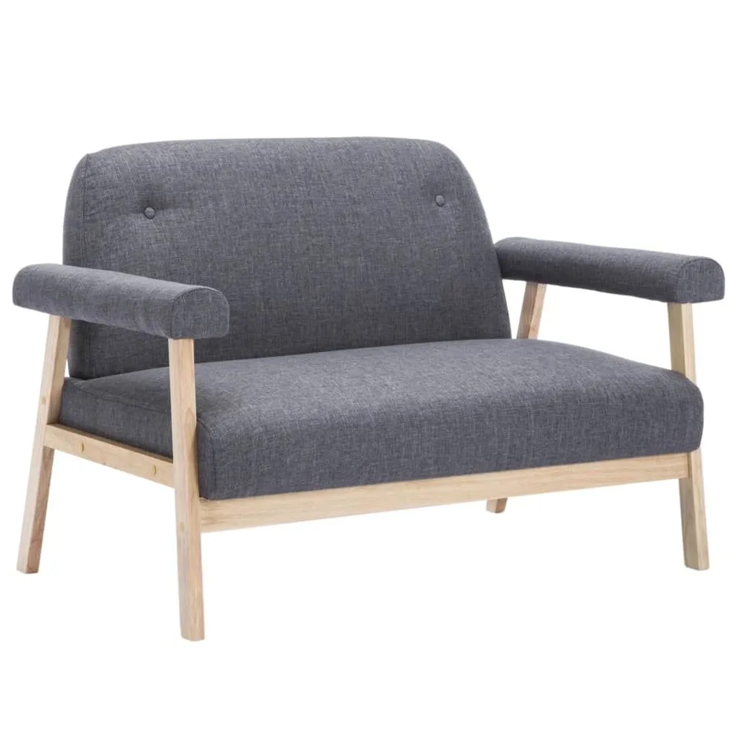 vidaXL 2-Sitzer-Sofa Stoff Dunkelgrau 246646 günstig online kaufen