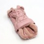 Rosa gesteppter Hundemantel für Malteser mit flauschigem Kunstpelzfutter und abnehmbarer Kapuze. Warm & wasserabweisend.