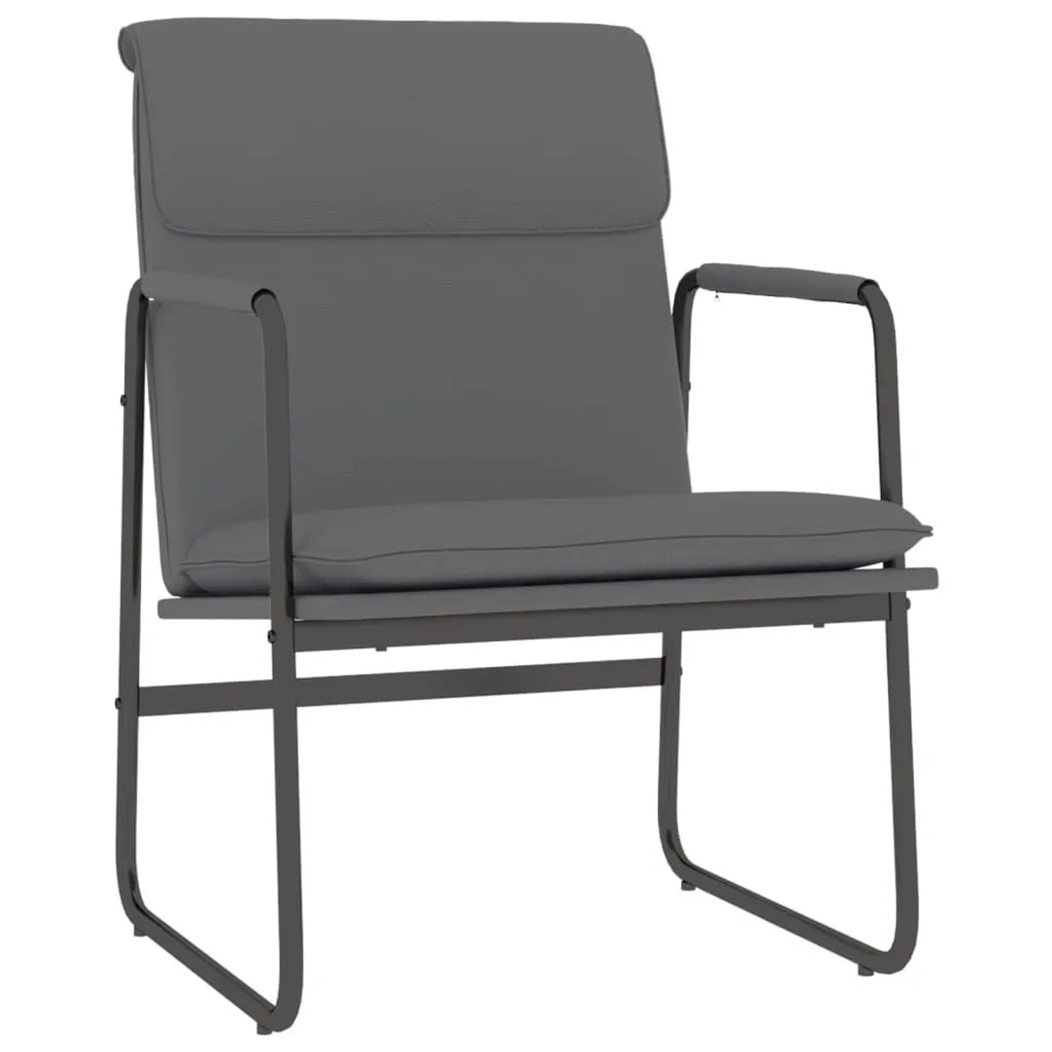 vidaXL Loungesessel Grau 55x64x80 cm Kunstleder 351363