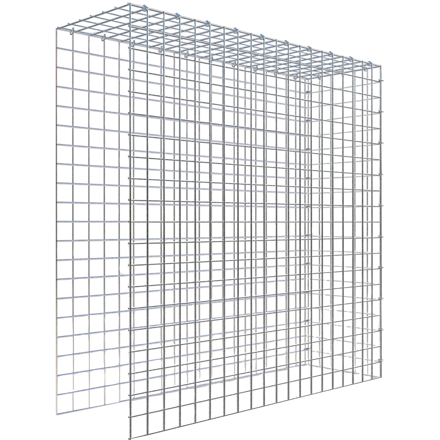Gabiona C-Ring-Gabione-Anbaukorb Typ 4 100 x 100 x 30 cm Maschenw 5 x 5 cm