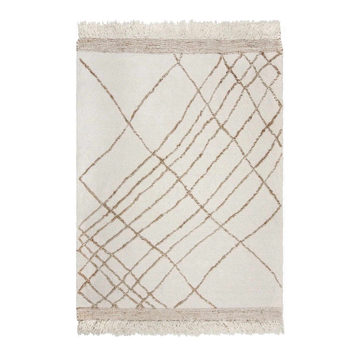 Flair Rugs Kurzflorteppich Astera 120 cm x 170 cm Beige-Natur
