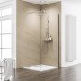 Schulte ExpressPlus Walk-In Dusche MasterClass M6 Chromoptik, 200x120cm. Barrierefreie Duschkabine mit Echtglas.