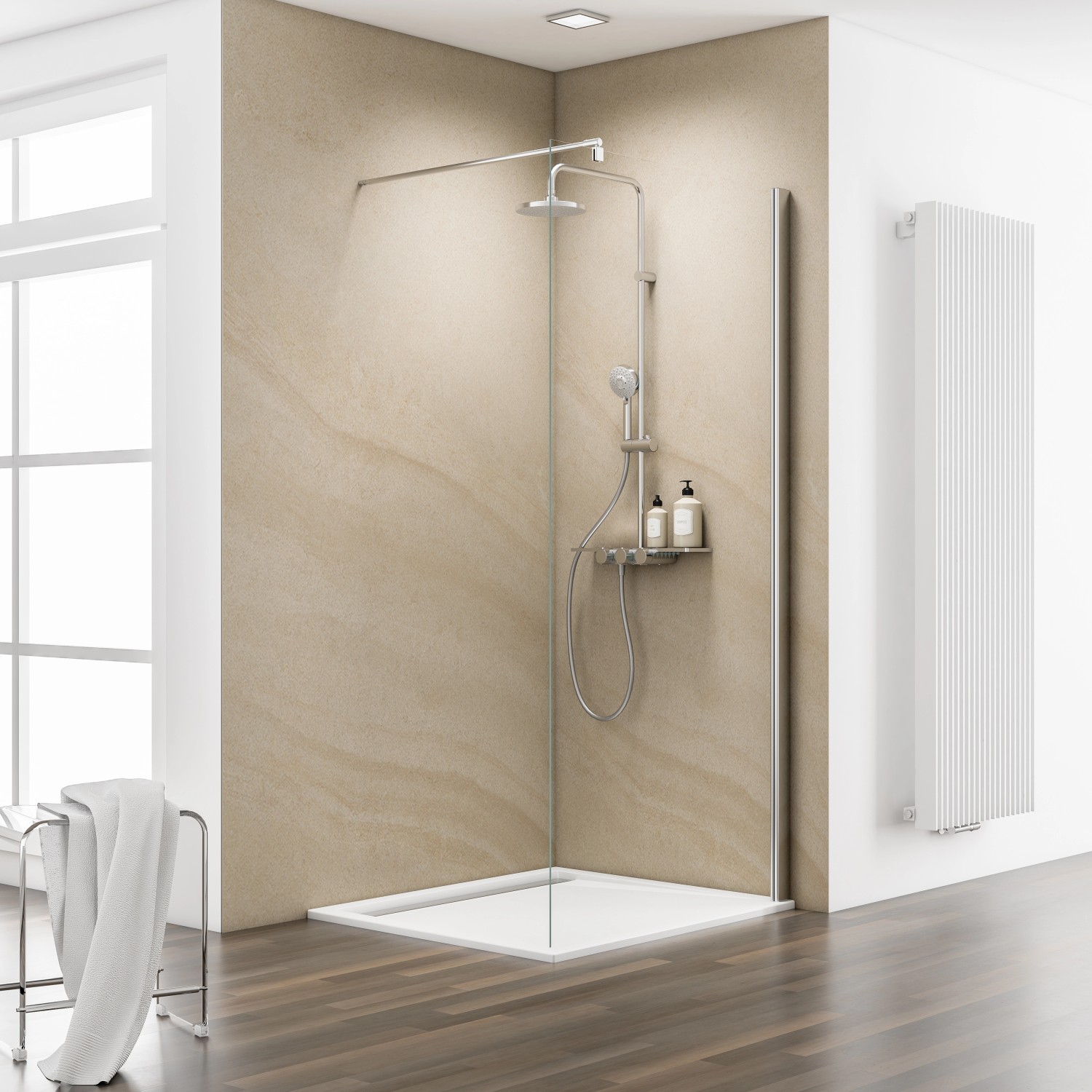 Schulte ExpressPlus Walk-In Dusche MasterClass M6 Chromoptik 200x120cm günstig online kaufen