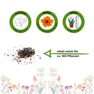 Blumenmischung Steingarten: Winterharte Stauden Samen für ca. 100 Pflanzen, Aussaat März-Juni.