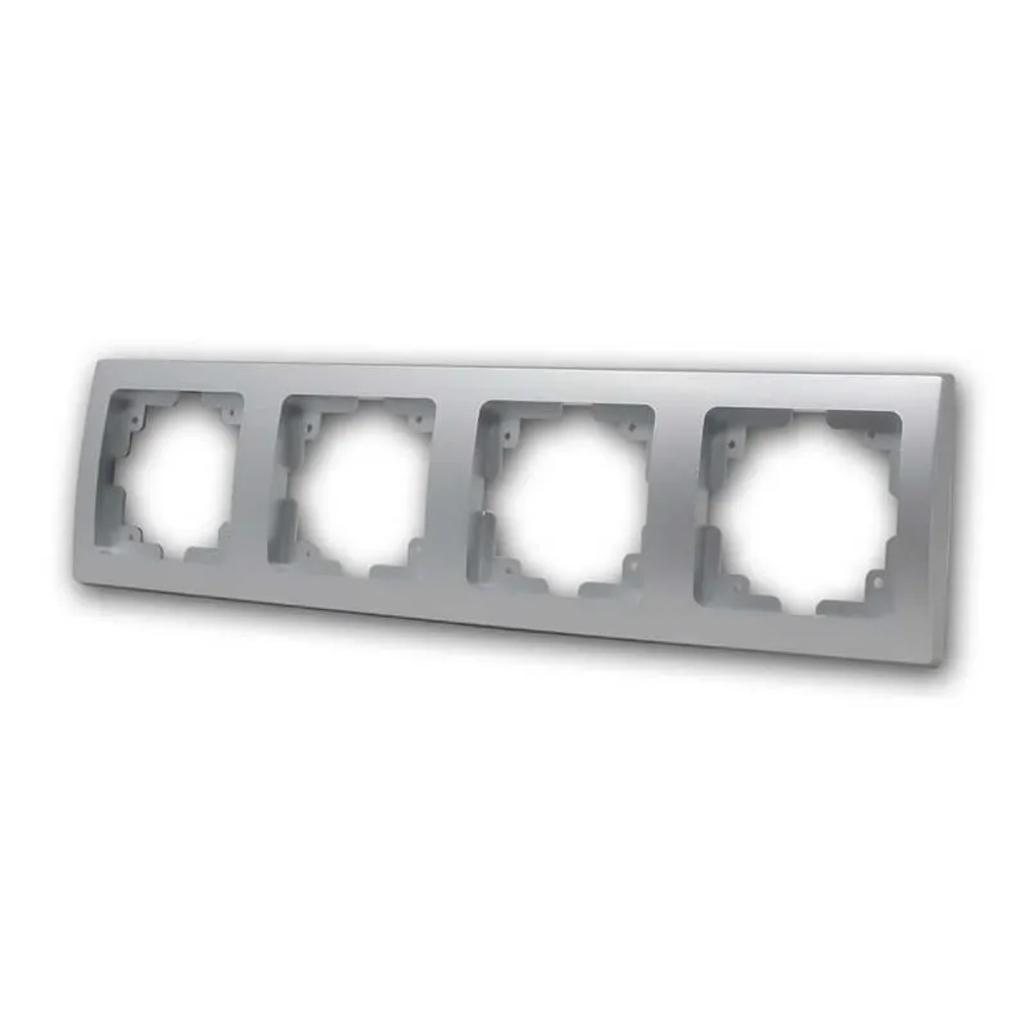ChiliTec DELPHI 4-Fach Rahmen Silber zB als 4er Steckdose