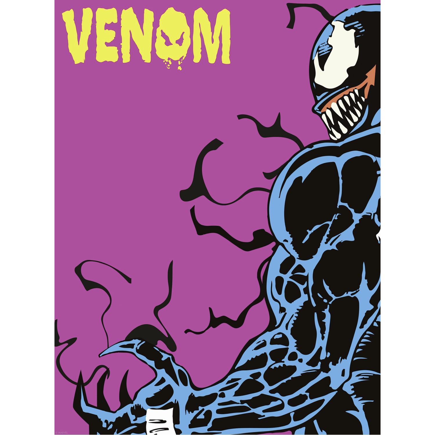 Komar Wandbild Marvel Venom Colourful Stare 30 cm x 40 cm Rosa günstig online kaufen