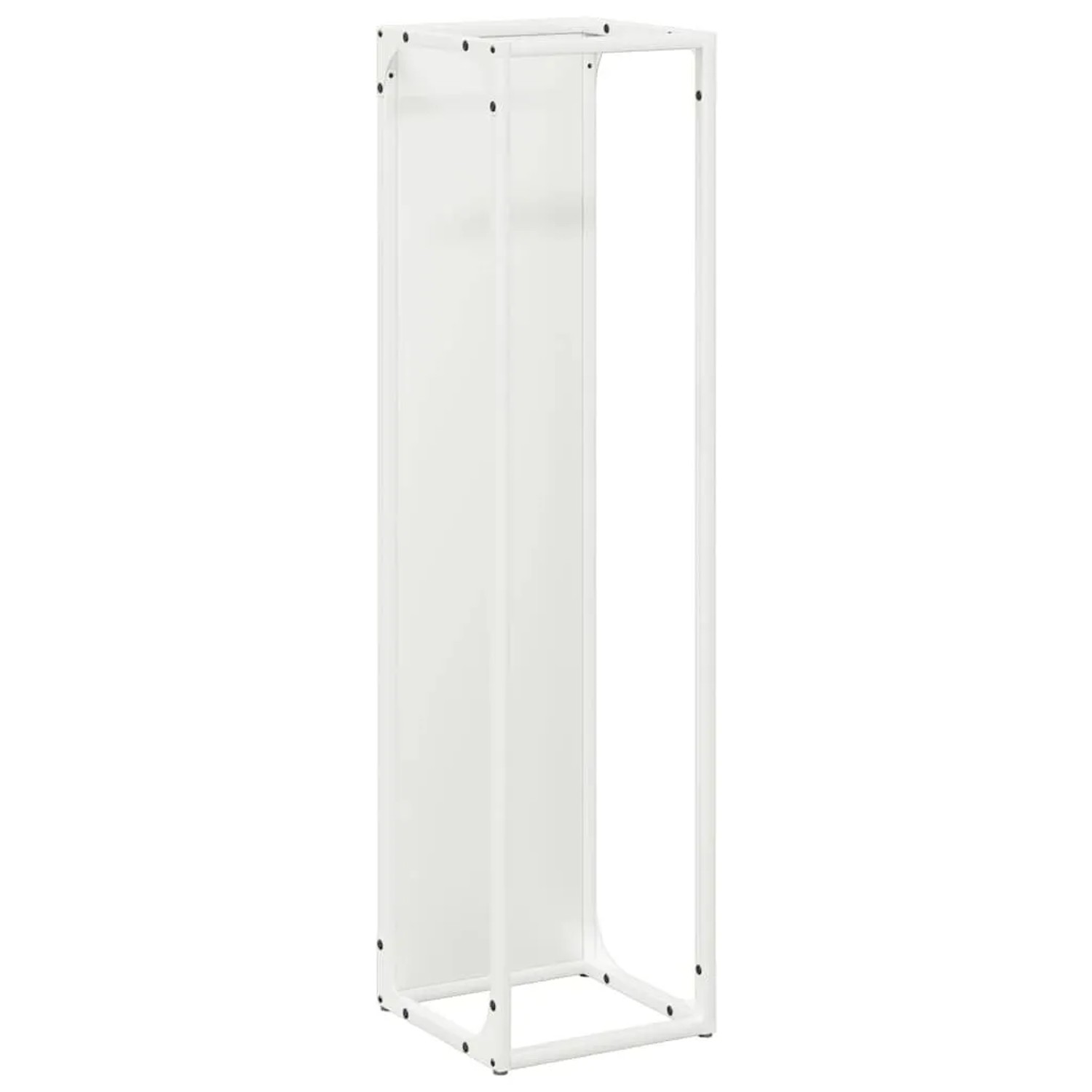 vidaXL Brennholzregal Weiß 25x25x100 cm Kaltgewalzter Stahl 864268