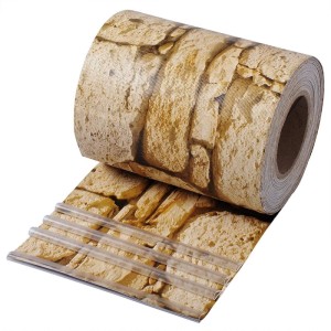 WOLTU Sichtschutzstreifen 19cm x 35m 25 Befestigungsclips Sandstein