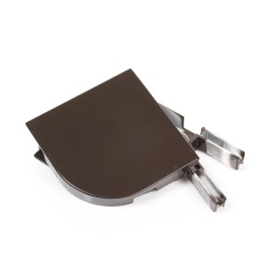 Avosdim Alu Blendkappen, viertelrund, 180mm, braun (RAL 8019) für Rollladensteuerung.