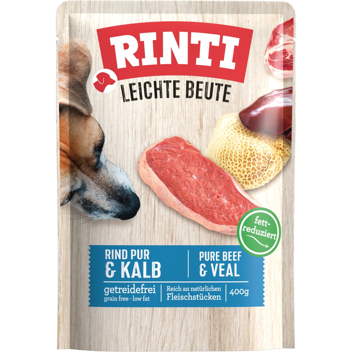 Rinti Hunde-Nassfutter Feine Beute Rind Pur und Kalb 400 g