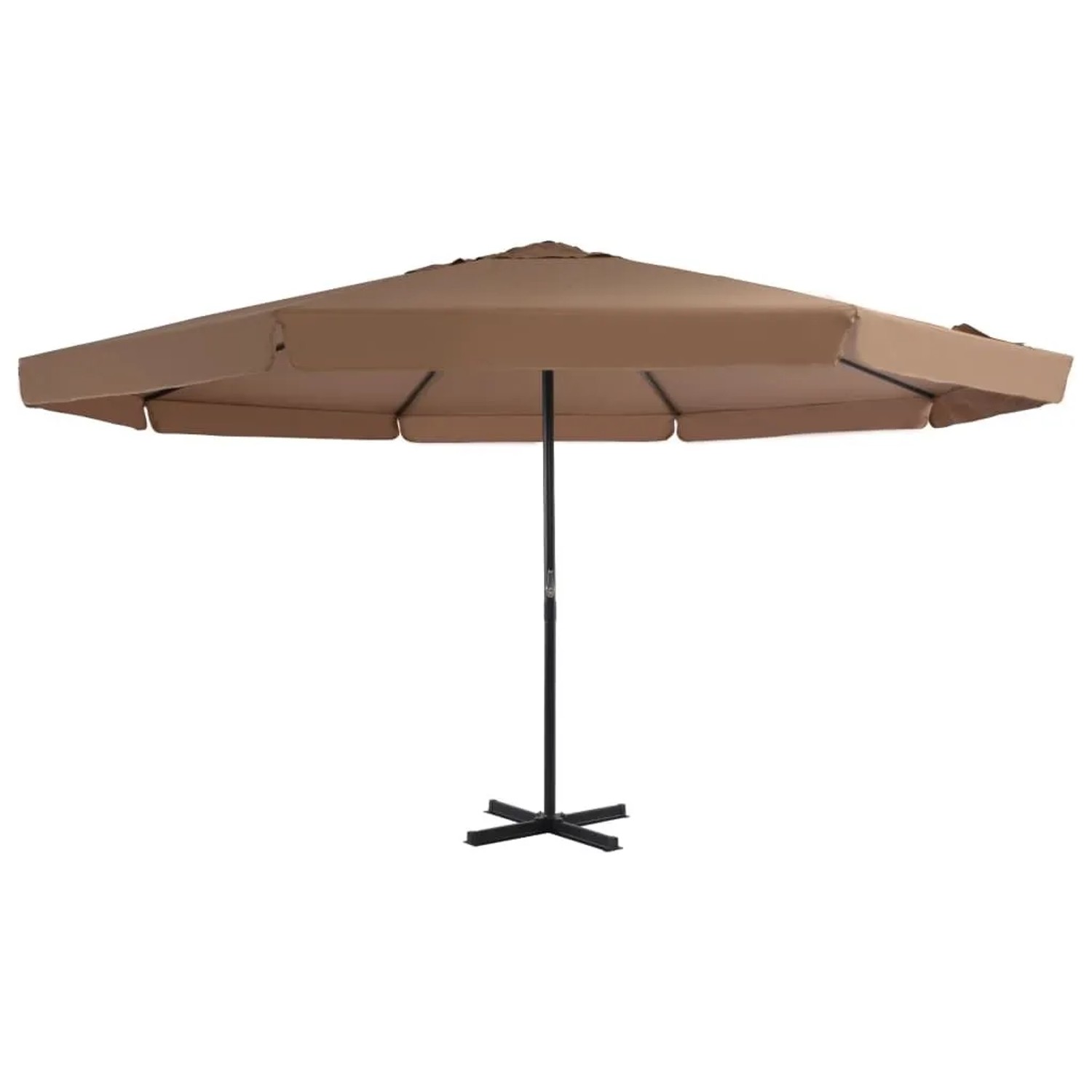 vidaXL Sonnenschirm mit Aluminium-Mast 500 cm Taupe 44475