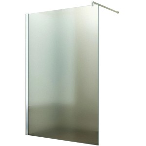 Walk-In Duschabtrennung, vollsatiniert, 90x200 cm mit Stabilisierungsstange.