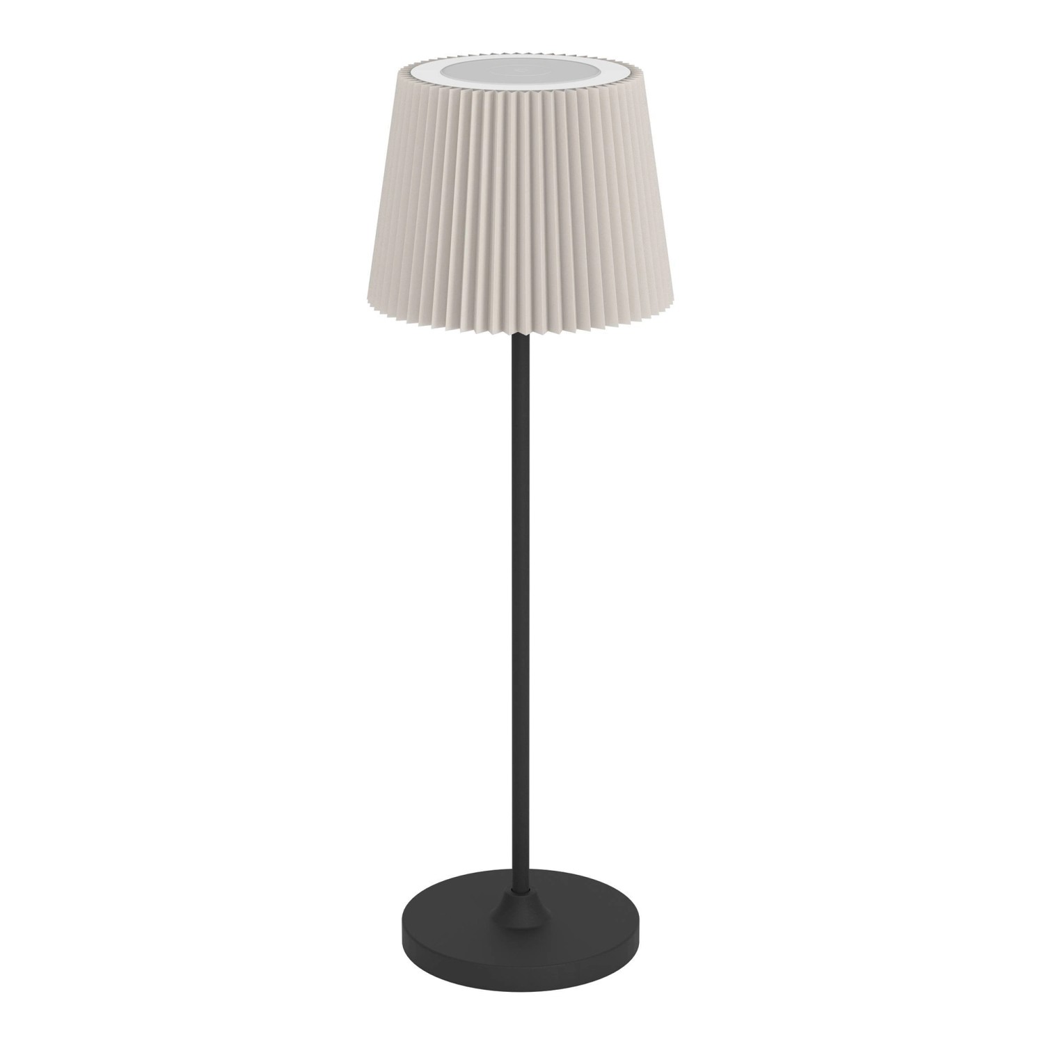 EGLO LED Akku Tischleuchte LEONERO Schwarz/Beige kabellos Touchdimmer H 370 günstig online kaufen
