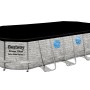 Bestway Stahlrahmenpool Set Power Steel Swim Vista, oval, 549x274x122 cm, mit Abdeckung.