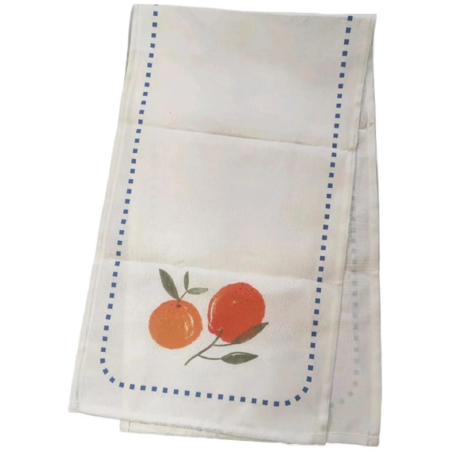 Beiger Boltze Tischläufer Fruits mit Orangen-Motiv, 40x140cm. Dekorative Tischdecke für Küche und Esszimmer.