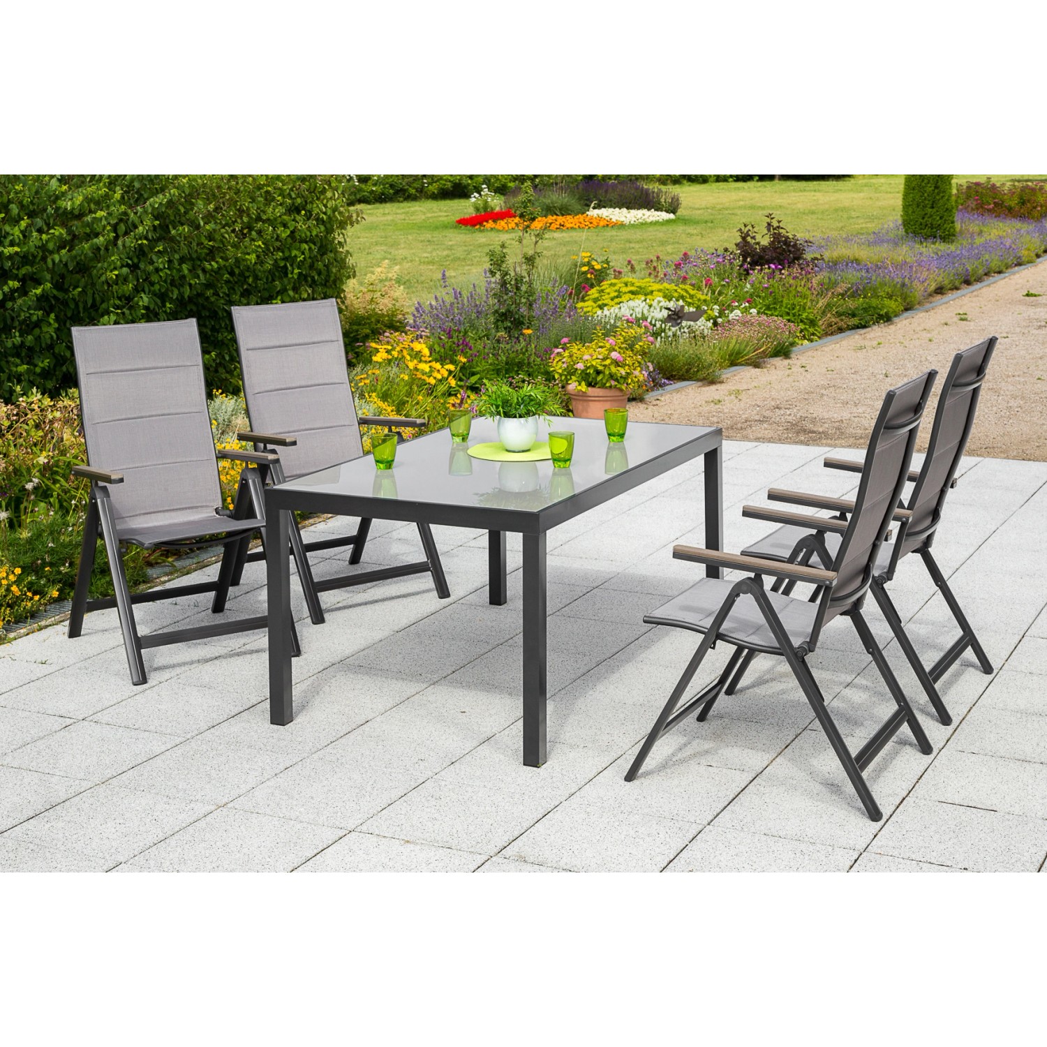 Gartenmöbel-Set Trivero 5-tlg. Diamantbraun