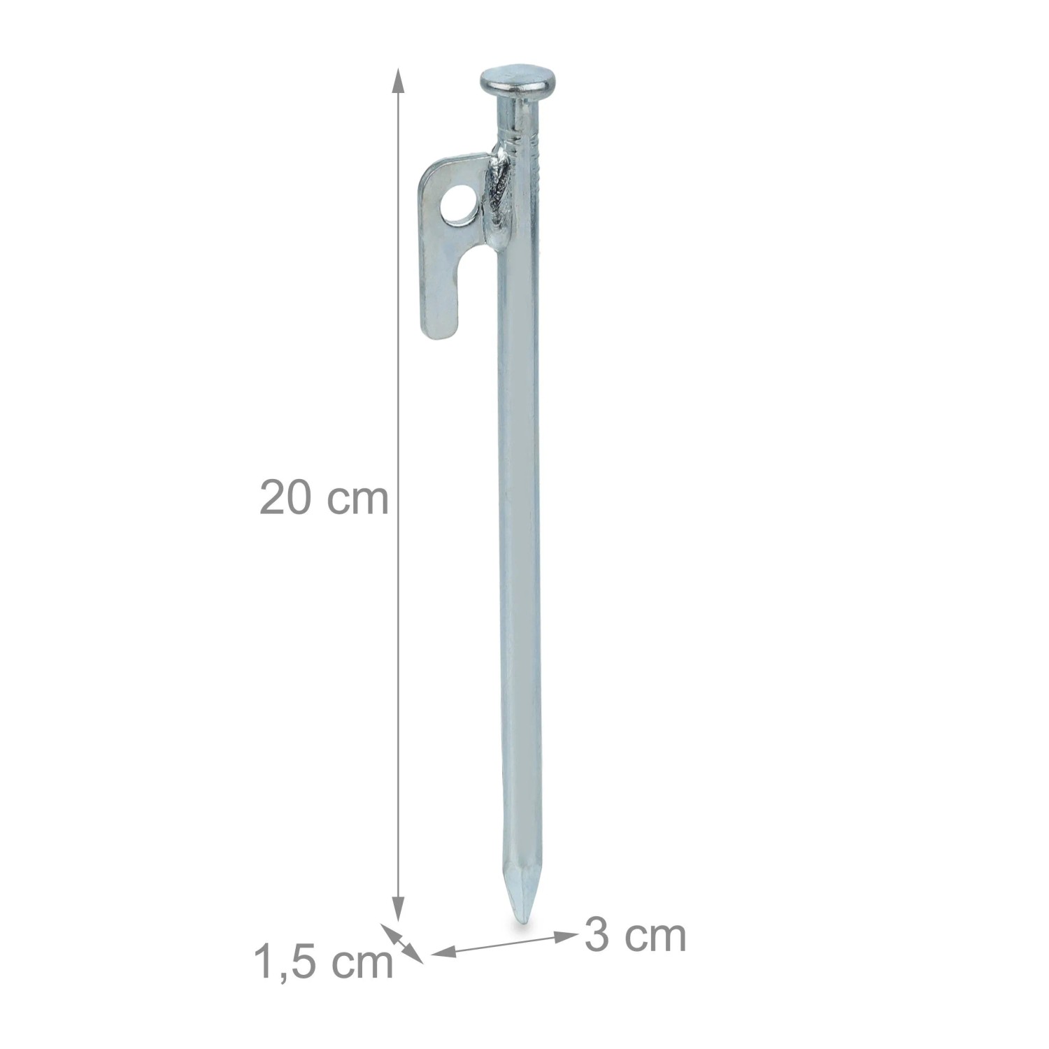 Relaxdays Felsbodenhering Stahl Silber 12er Set 20 cm 110 g_4