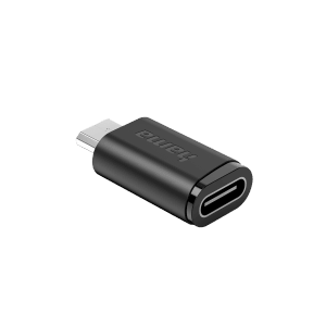 Hama Adapter-Set: USB-C Buchse auf Micro-USB Stecker, schwarz, 3 Stück.