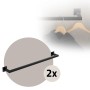 ML-Design 2er Set Kleiderstange, rechteckig, schwarz, 90cm. Wandmontage für Kleiderständer & Garderobe.