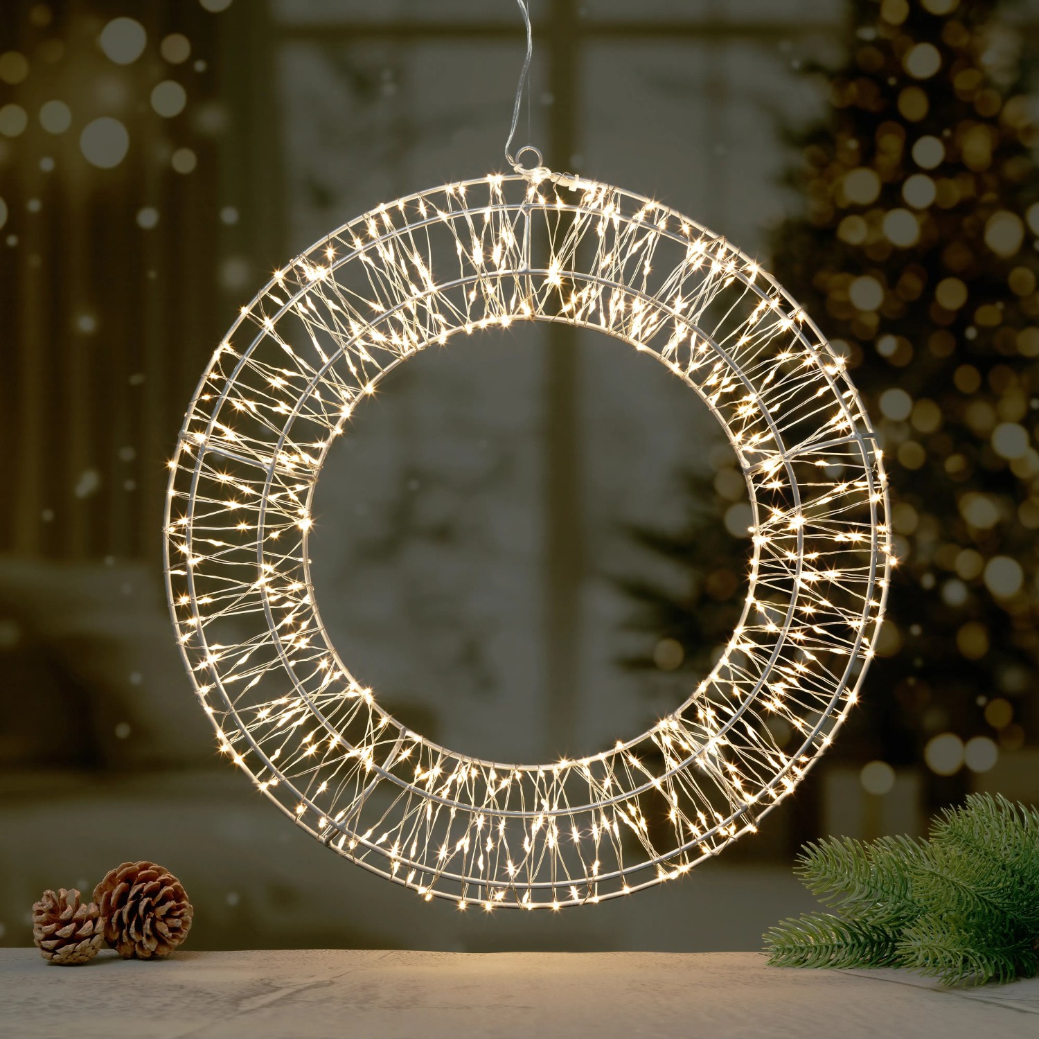 LED Kranz 40 cm Warmweiß 480 LEDs kaufen bei OBI
