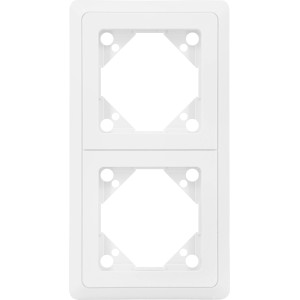 Weißer Doppel-Schalterrahmen für zwei Schalter oder Taster