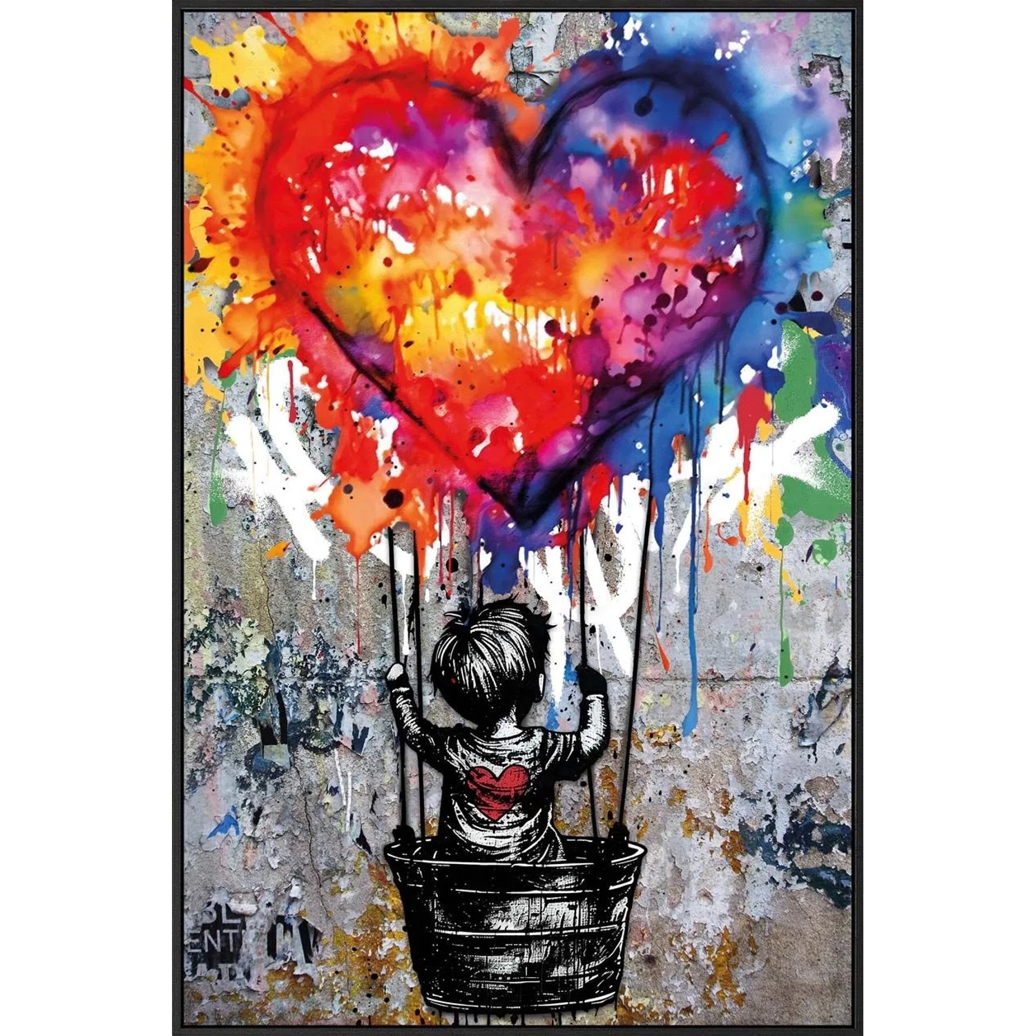 Art Universe Leinwandbild Love Balloon 80 x 120 cm