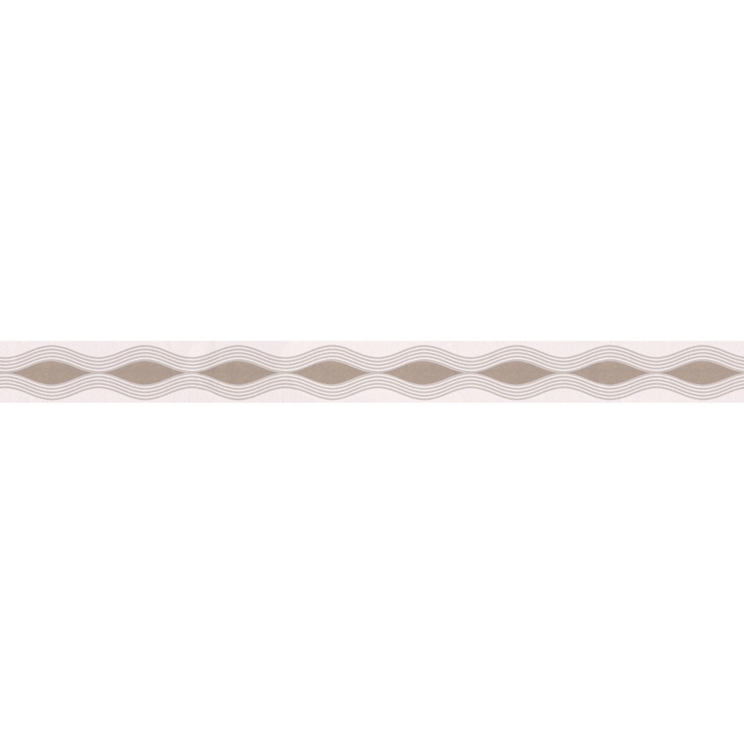 Bricoflor Selbstklebende Wandbordüre mit Wellenmuster Beige Tapeten Bordüre für Badezimmer und Küche Moderne Tapetenborte aus Vlies und Vinyl 30