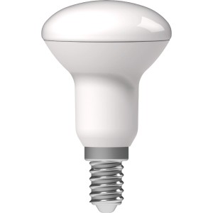 E14 LED Reflektorlampe R51, 4,9 W, warmweiß, für den Innenbereich.