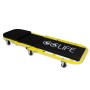 CCLIFE Werkstattrollbrett/Montageliege 2in1, gelber Rahmen, schwarze Polsterung, bis 150kg belastbar.