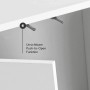 Detailaufnahme: Push-to-Open Funktion des weißen mokebo Midischranks / Büroschranks.