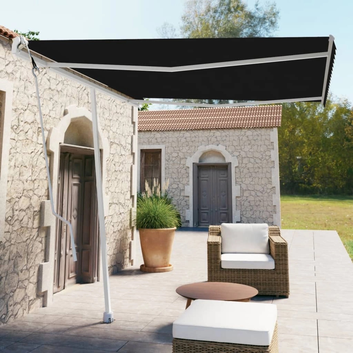 furnicato Standmarkise Automatisch 300x250 cm Anthrazit günstig online kaufen