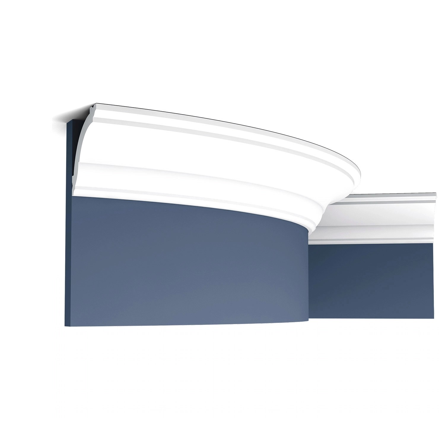 ORAC DECOR CX100F AXXENT Flexible Eckleiste Profilleiste Stuck Profil Weiß 2 m 200 cm x 6,9 cm x 7,1 cm Weiß