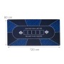 Relaxdays Pokermatte Polyester Gummi Blau Rutschfest Wasserdicht 120 cm x 60 cm 1 kg_4