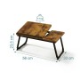 Relaxdays Laptoptisch Stahl MDF Schwarz Höhenverstellbar Klappbar Neigbar 56 cm x 33 cm x 23,5 cm 2,2 kg_4