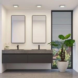 PRIOS LED Deckenleuchte Alette 9917061 Modern in Alu aus Aluminium 1-flammig Badezimmerleuchte