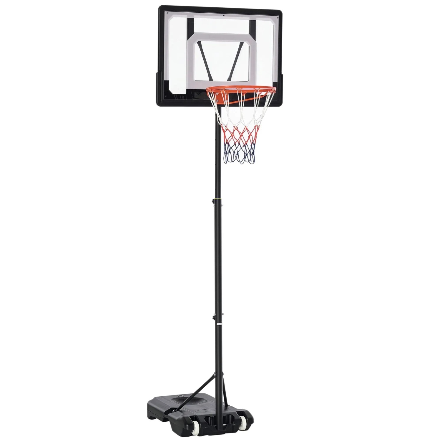 Homcom Basketballständer Stahl Pvc Hdpe Schwarz 83B X 75T X 260H Cm