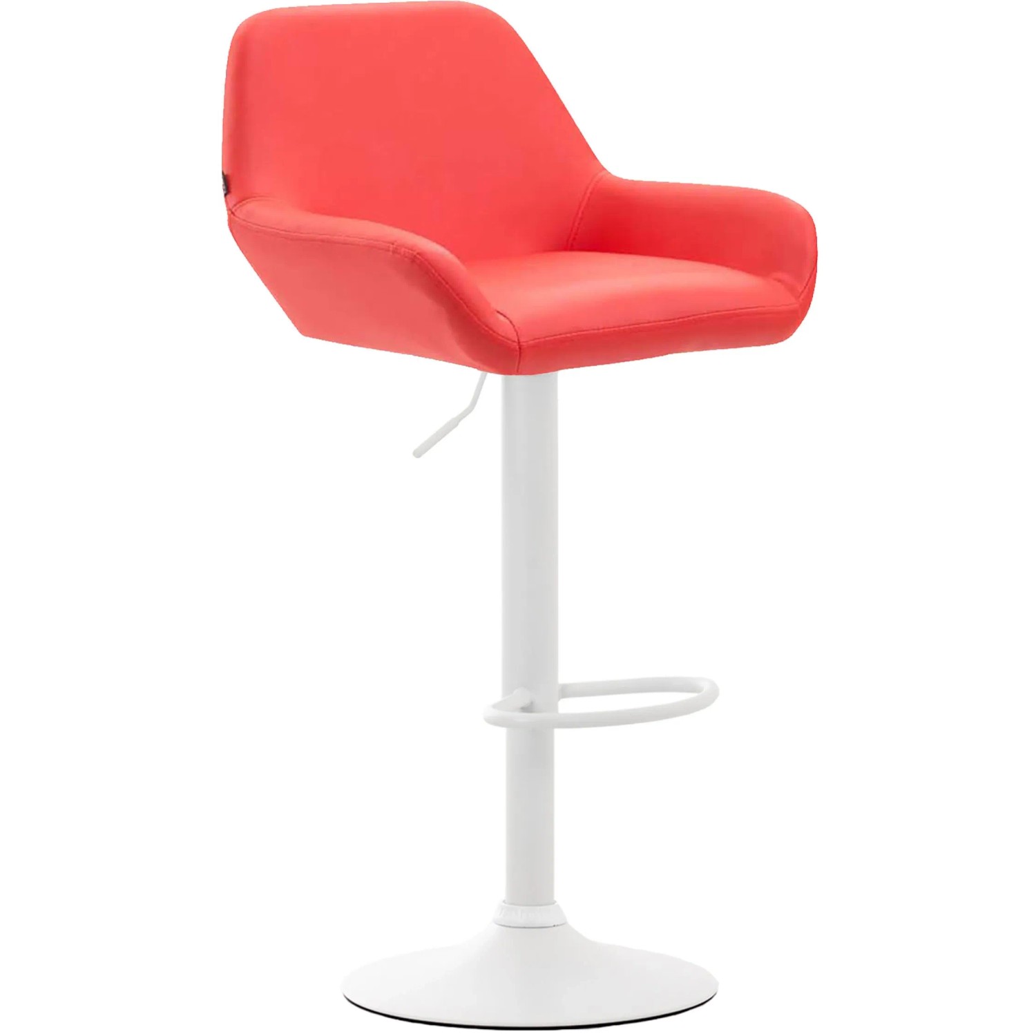CLP Barhocker Braga Kunstleder Rot/Weiß