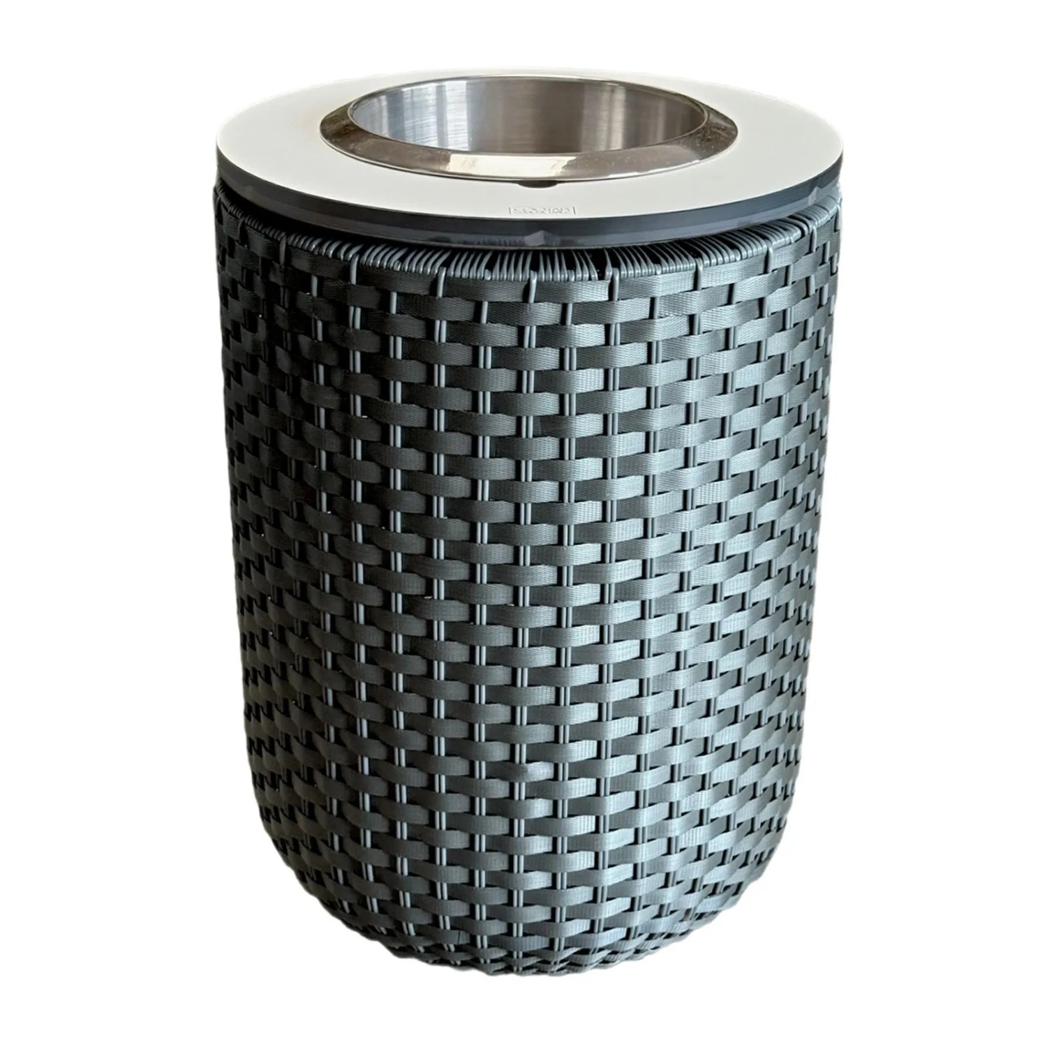COOTAB Cooler Table London 4-in-1 Loungetisch mit Edelstahl-Kühler Anthrazit-Champagner